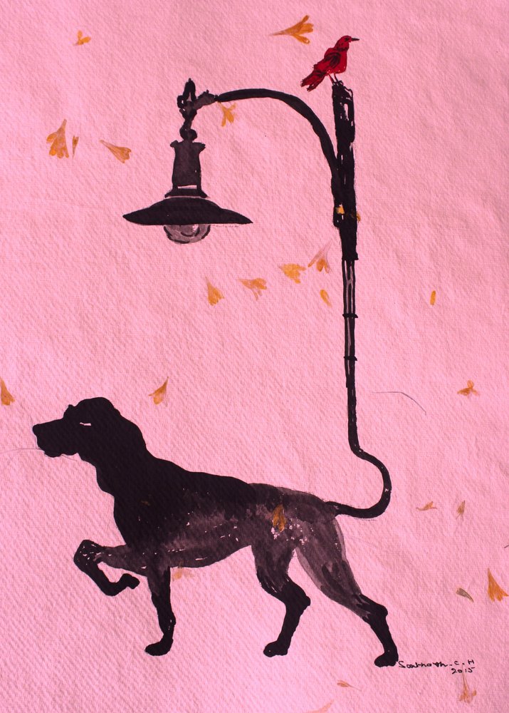 Passeio fantasioso com cão de Santhosh ch