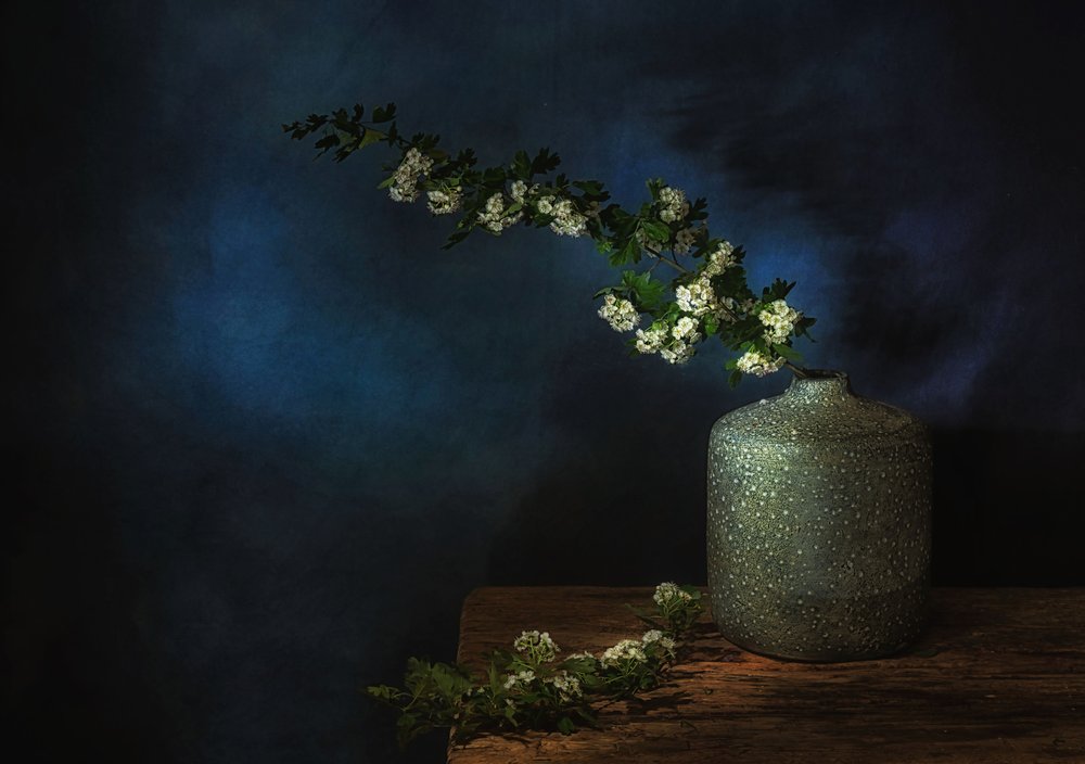 Natureza morta floral melancólica de Saskia Dingemans