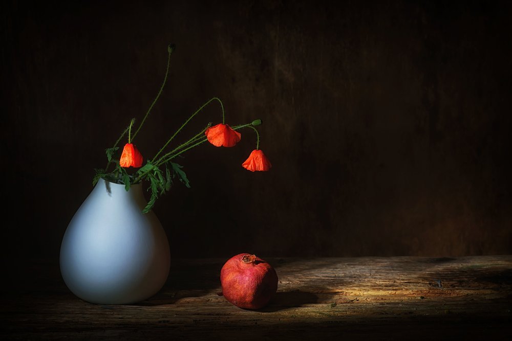 Papoilas melancólicas e romã de Saskia Dingemans
