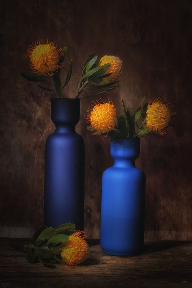 Flores de laranjeira em azul de Saskia Dingemans