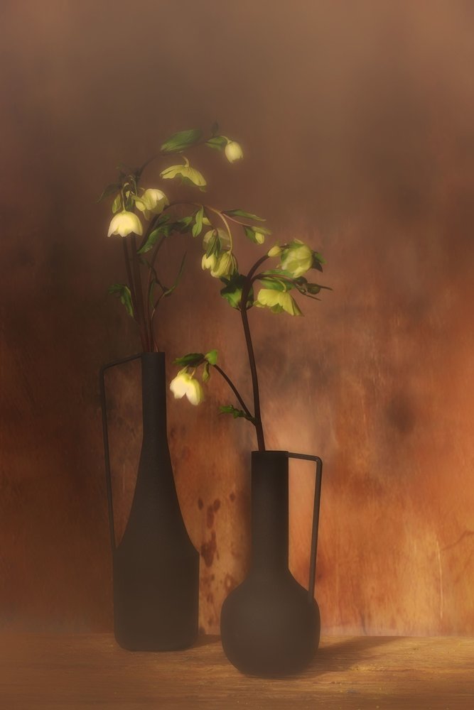 Elegância floral discreta de Saskia Dingemans