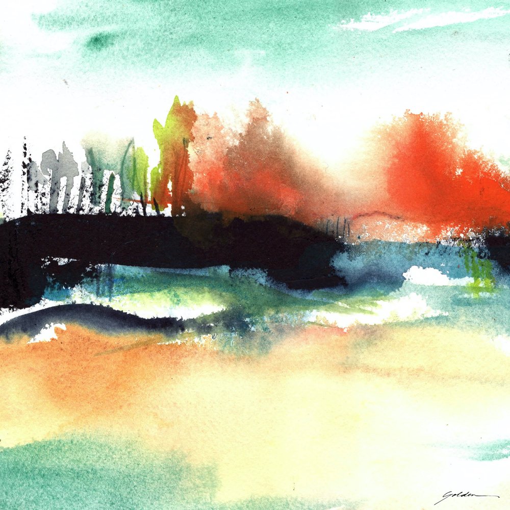 Paisagem abstrata vibrante de Sheila Golden