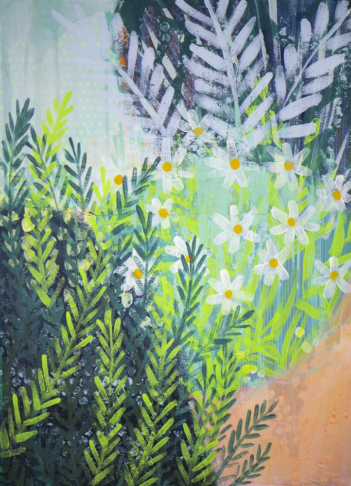 Fresco jardim de margaridas de Shelley Hampe