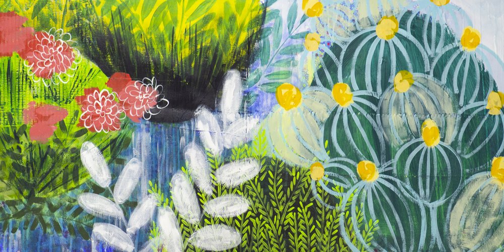 Vibrante jardim botânico de Shelley Hampe