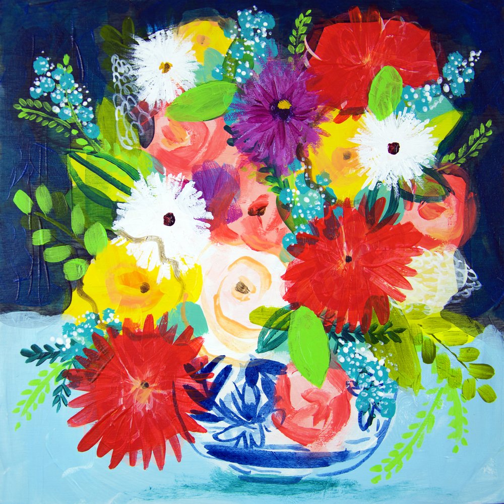 Natureza-morta floral vibrante de Shelley Hampe