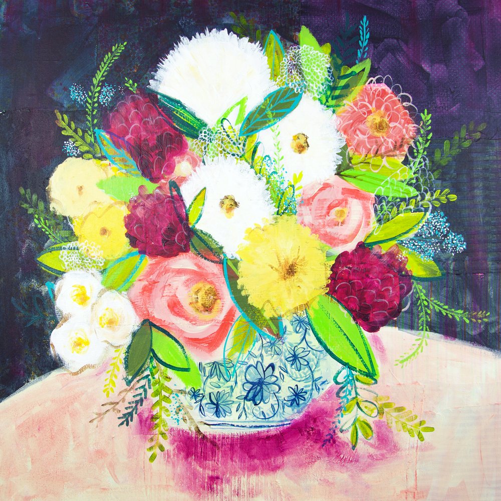 Natureza-morta floral vibrante de Shelley Hampe