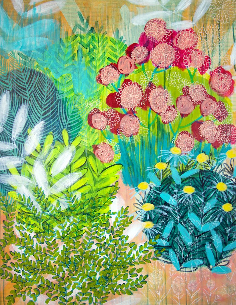 Vibrantes flores de jardim de Shelley Hampe