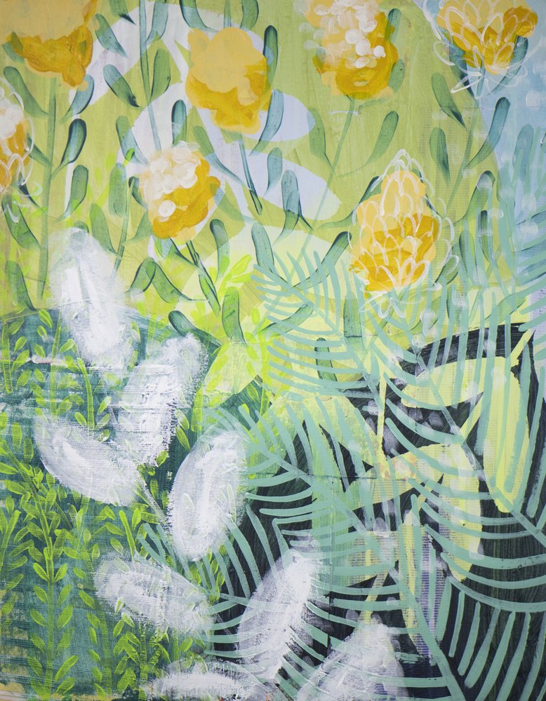 Jardim floral amarelo de Shelley Hampe