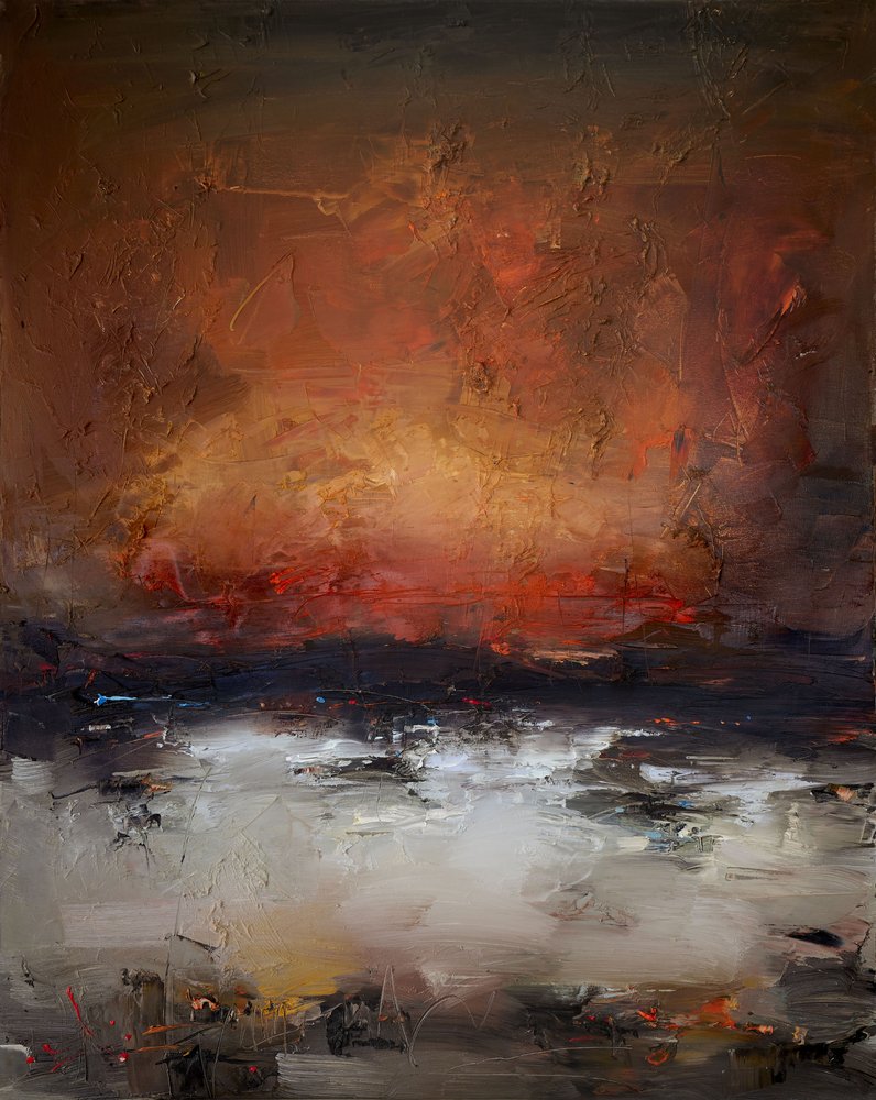 Paisagem abstrata ardente de Stanislav Lazarov