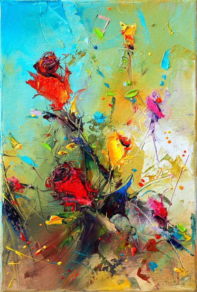 Impressão floral vibrante de Stanislav Lazarov