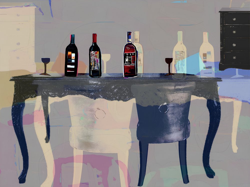 Mesa de Vinhos com um Toque Artístico de Stefan Bammert
