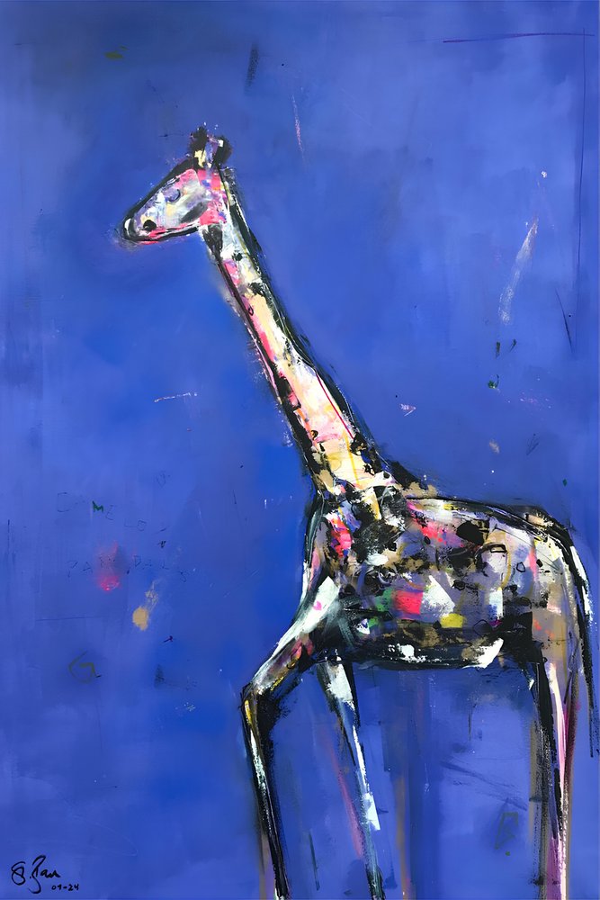 Girafa abstrata colorida de Stefan Bammert