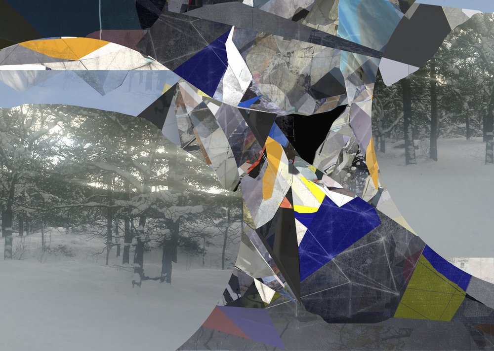 Paisagem de inverno fragmentada de Stefan Fransson