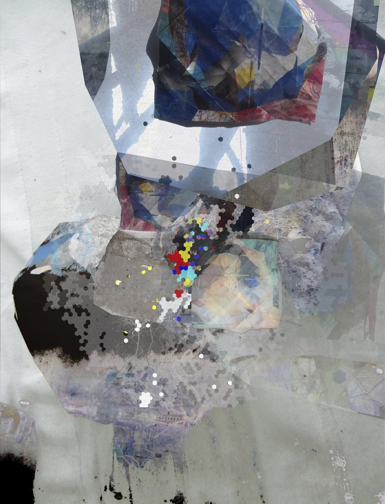 Colagem abstrata moderna de Stefan Fransson
