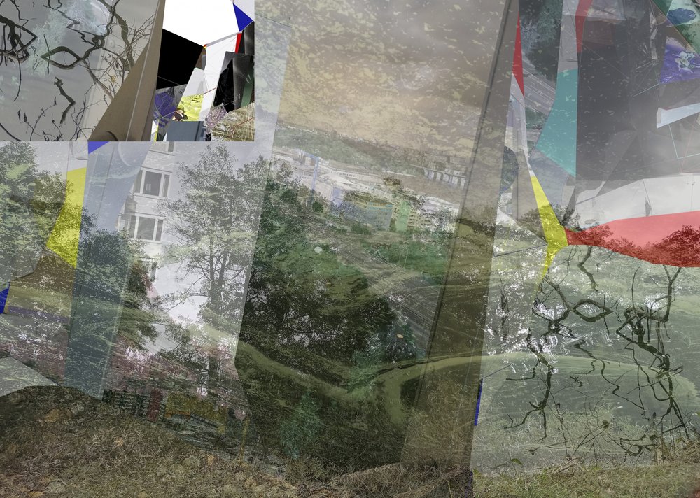 Paisagem urbana surreal em camadas de Stefan Fransson