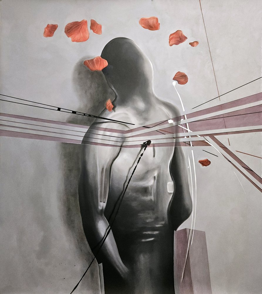 Pétalas de figura contemplativa de Stefano Mazzolini