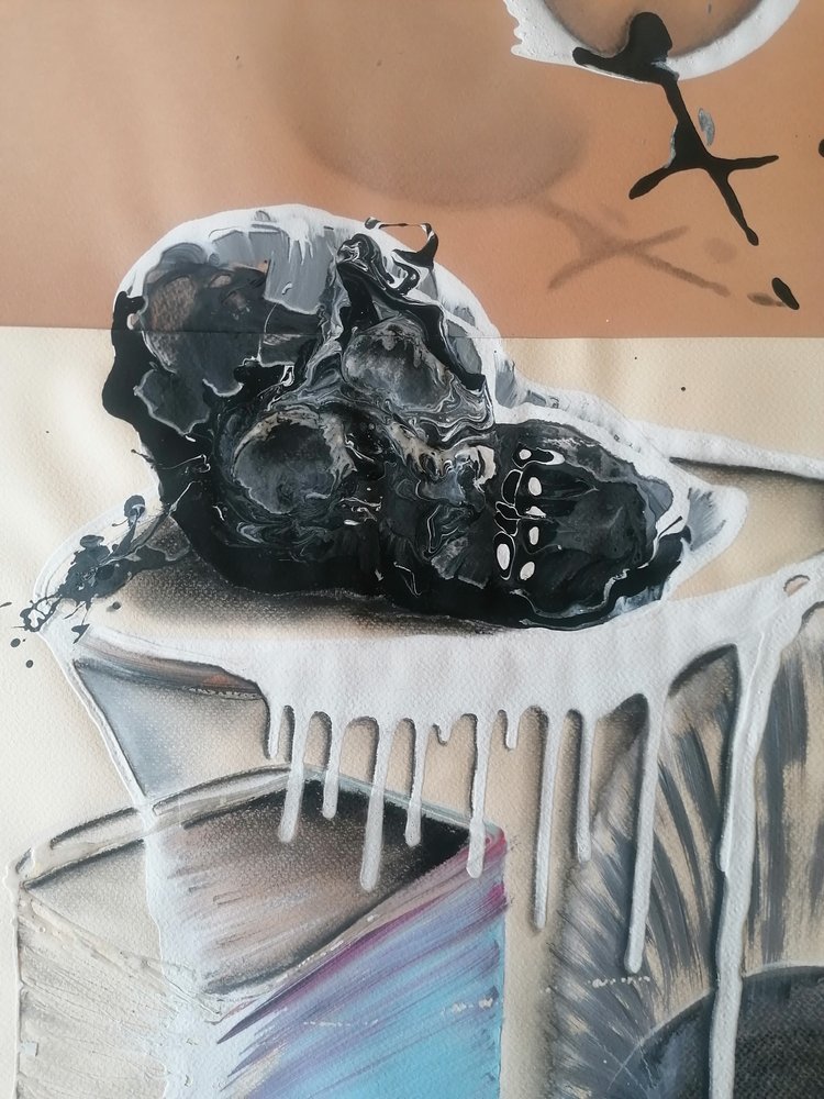 Caveira surrealista escura de Stefano Mazzolini