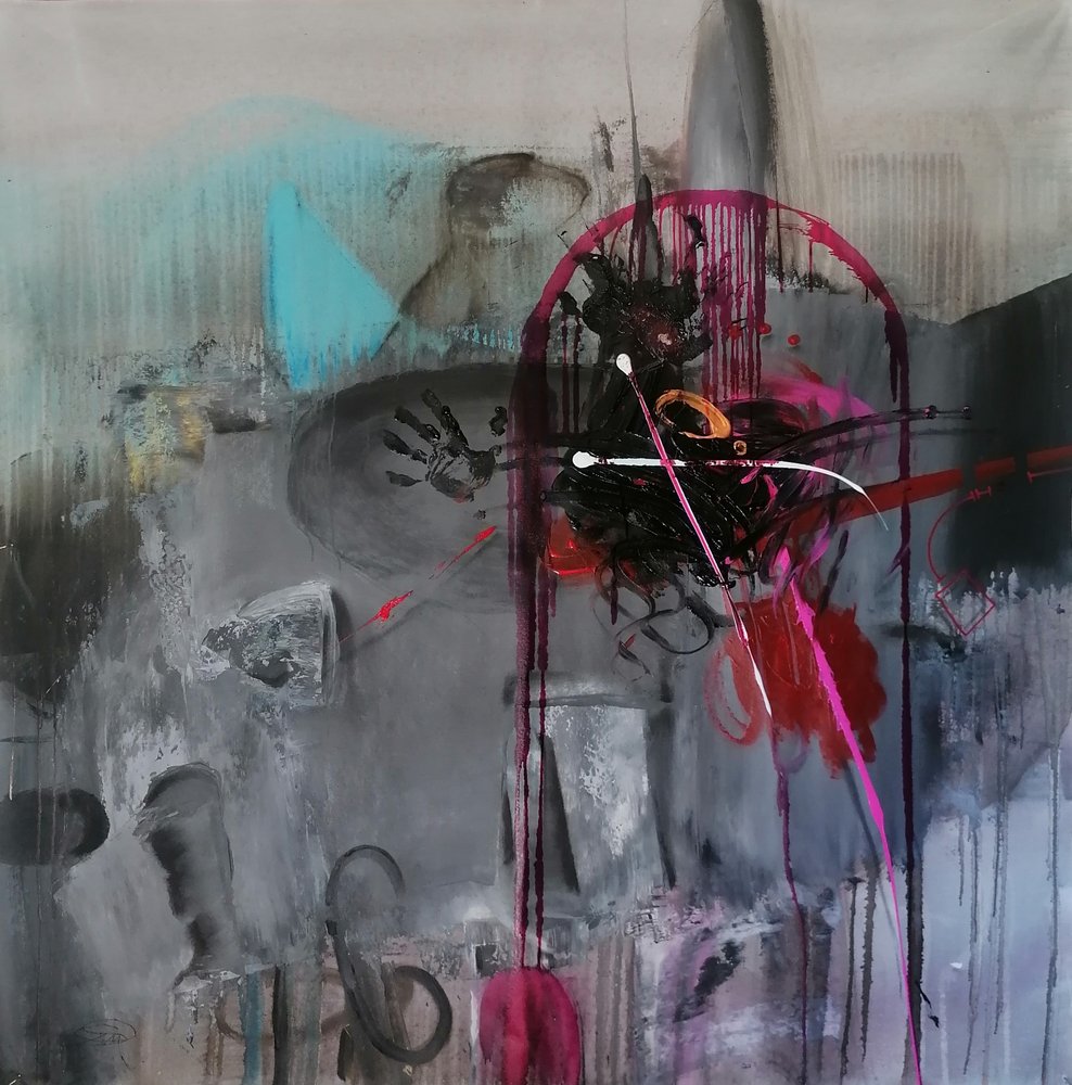 Impressão de mão abstrata dinâmica de Stefano Mazzolini