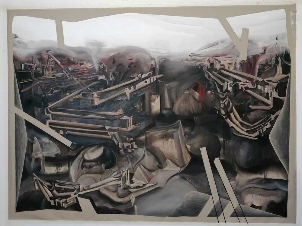 Paisagem mecânica distópica de Stefano Mazzolini