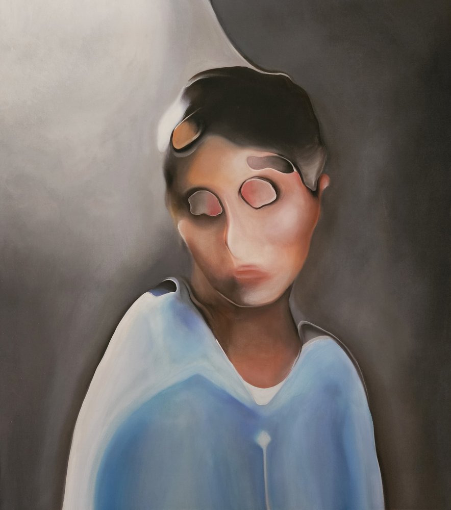 Retrato abstrato melancólico de Stefano Mazzolini