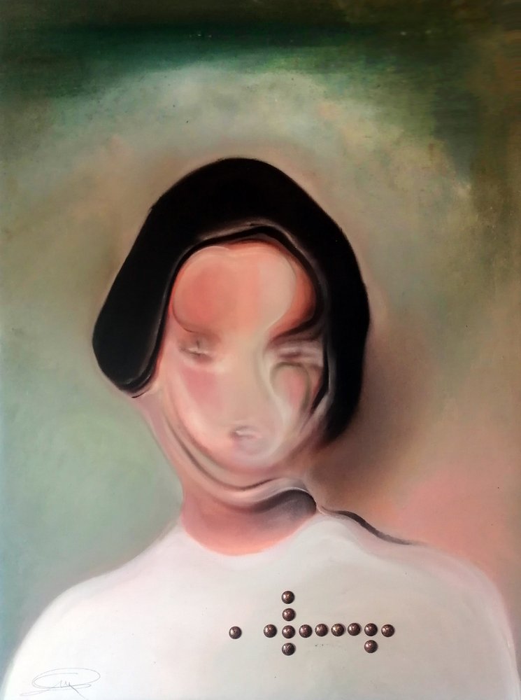 Retrato distorcido melancólico de Stefano Mazzolini