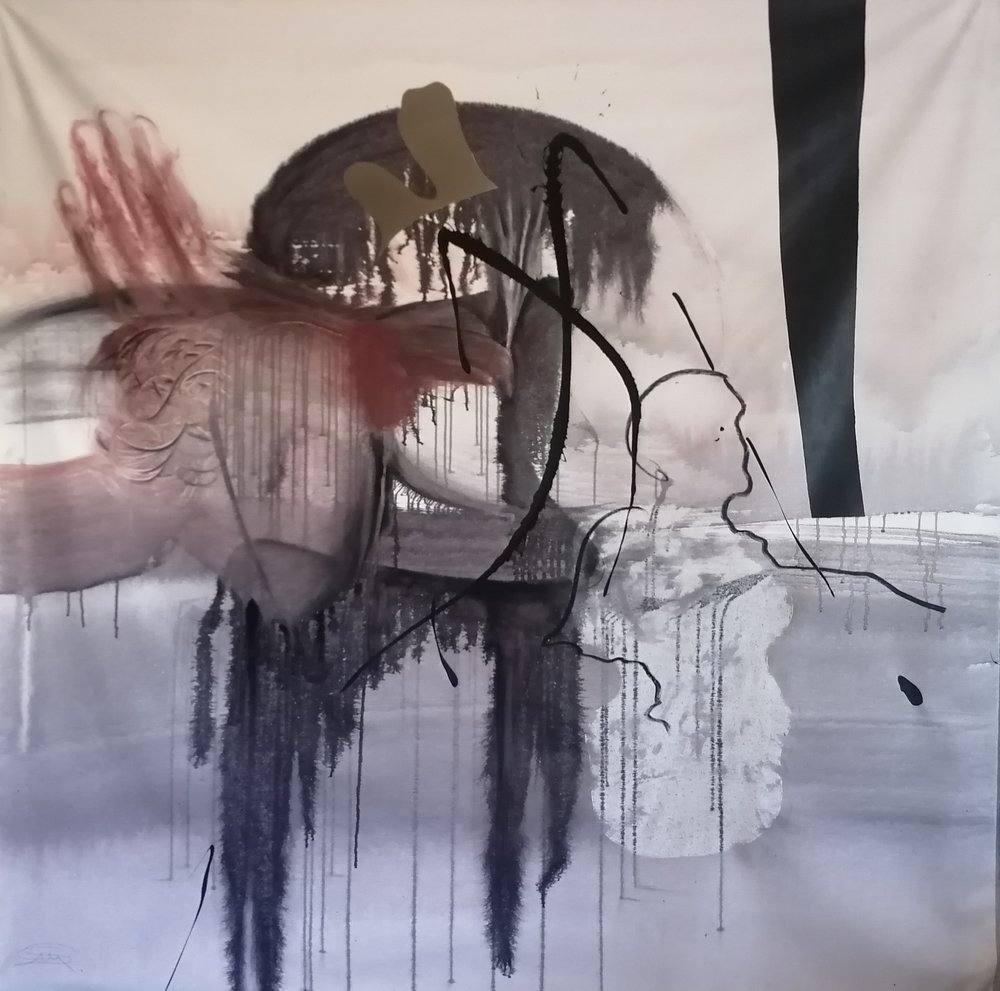 Figura abstrata pensativa de Stefano Mazzolini