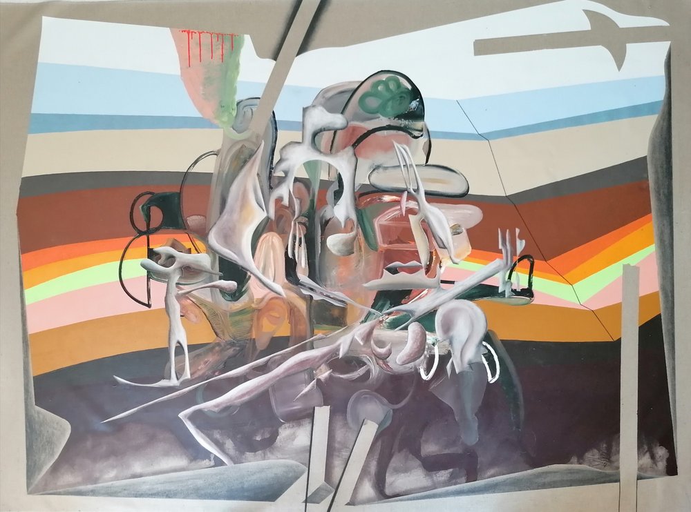 Figuras surrealistas de paisagem onírica de Stefano Mazzolini