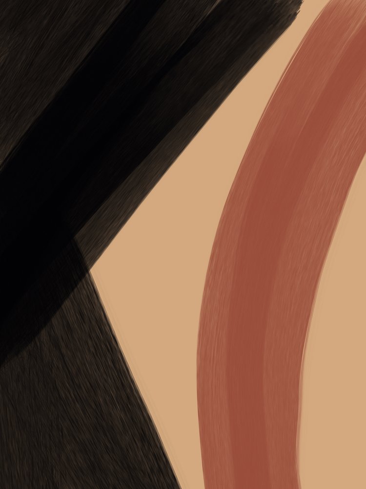 Curvas abstratas com tons terrosos de Studio Palette