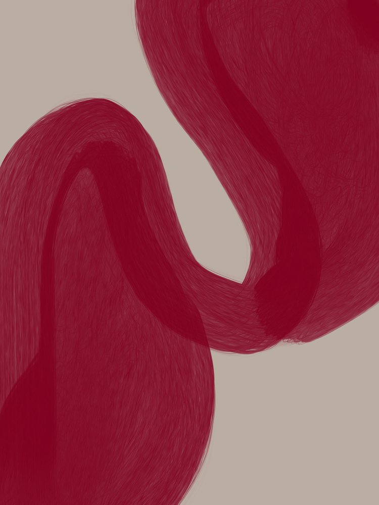 Curvas vermelhas sinuosas de Studio Palette