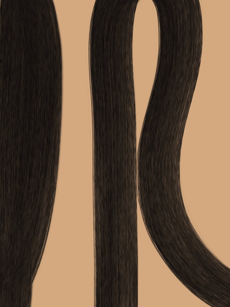 Cabelo castanho escuro e liso de Studio Palette