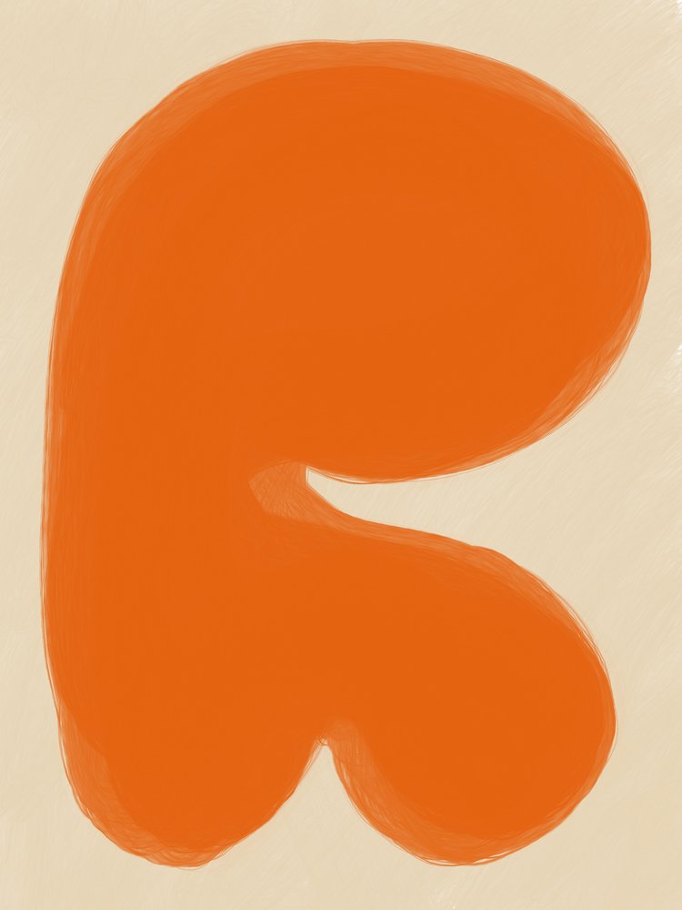 Forma abstrata em laranja suave de Studio Palette