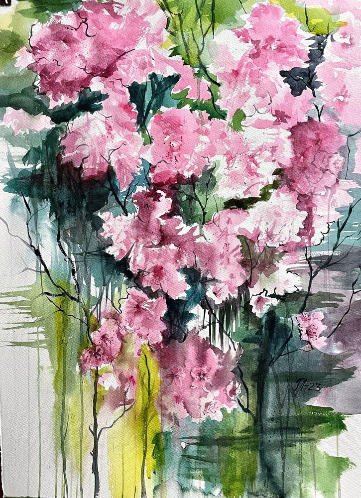Flores de um rosa vibrante de Tanya Lundmark