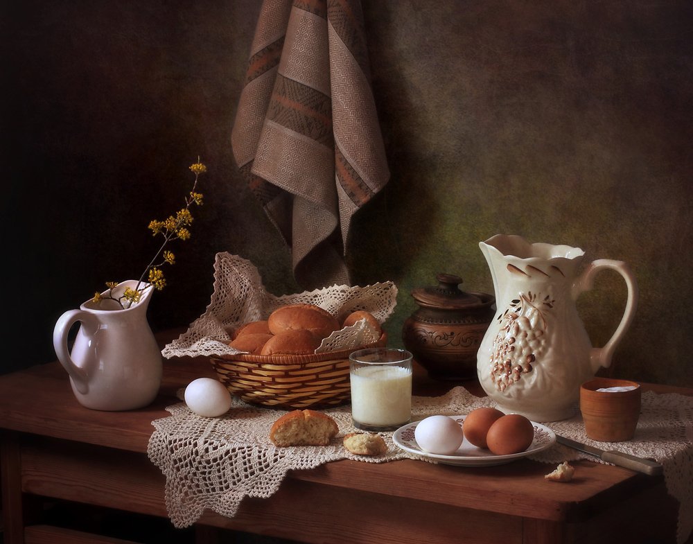 Mesa rústica de pequeno-almoço de Tatyana Skorokhod