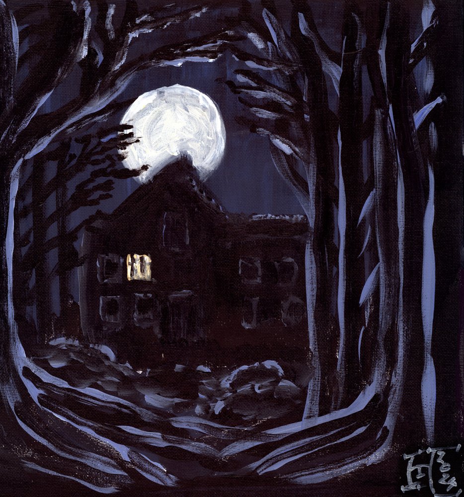 Casa Assombrada ao Luar de Tim Hoinkis