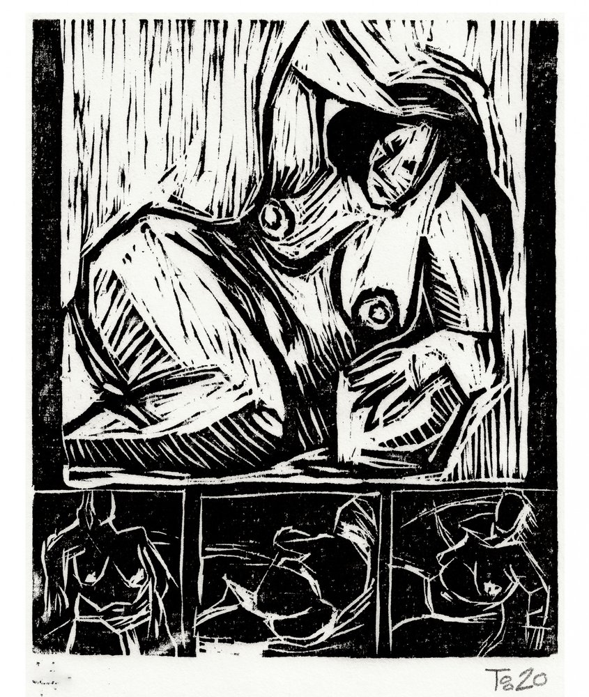 Figuras expressionistas ousadas de Tore Bahnson