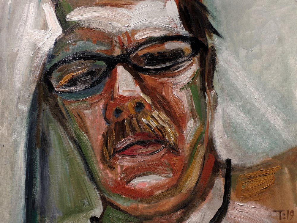 Retrato ousado e expressivo de Tore Bahnson