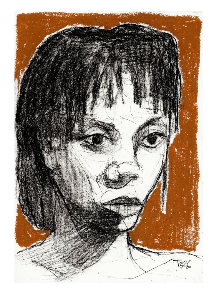 Retrato feminino expressivo de Tore Bahnson