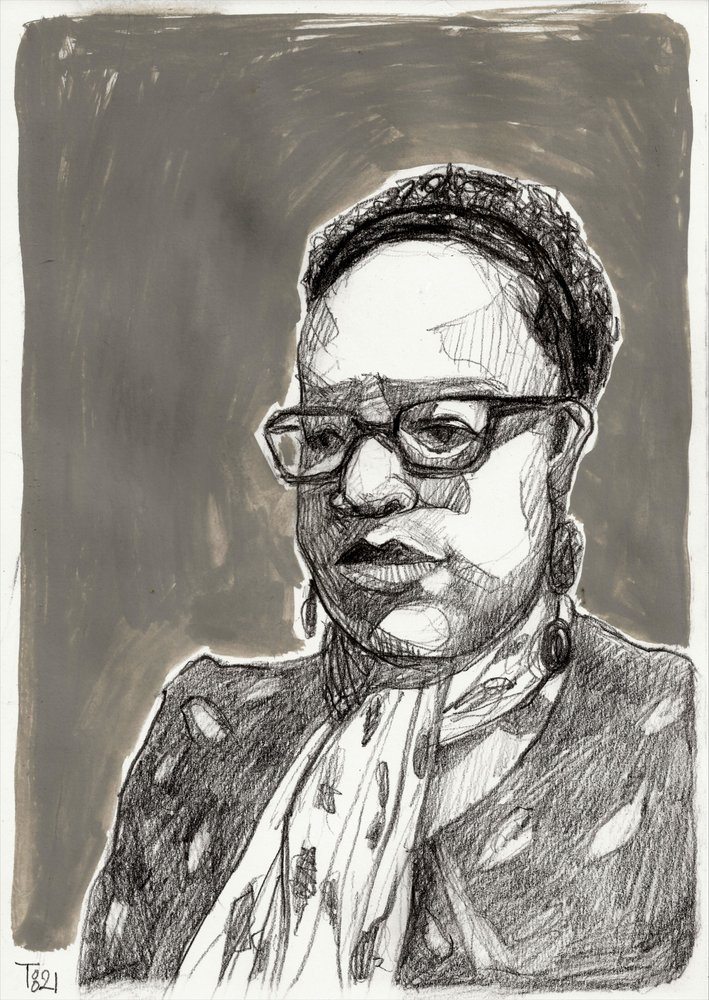 Retrato de uma mulher expressiva de Tore Bahnson