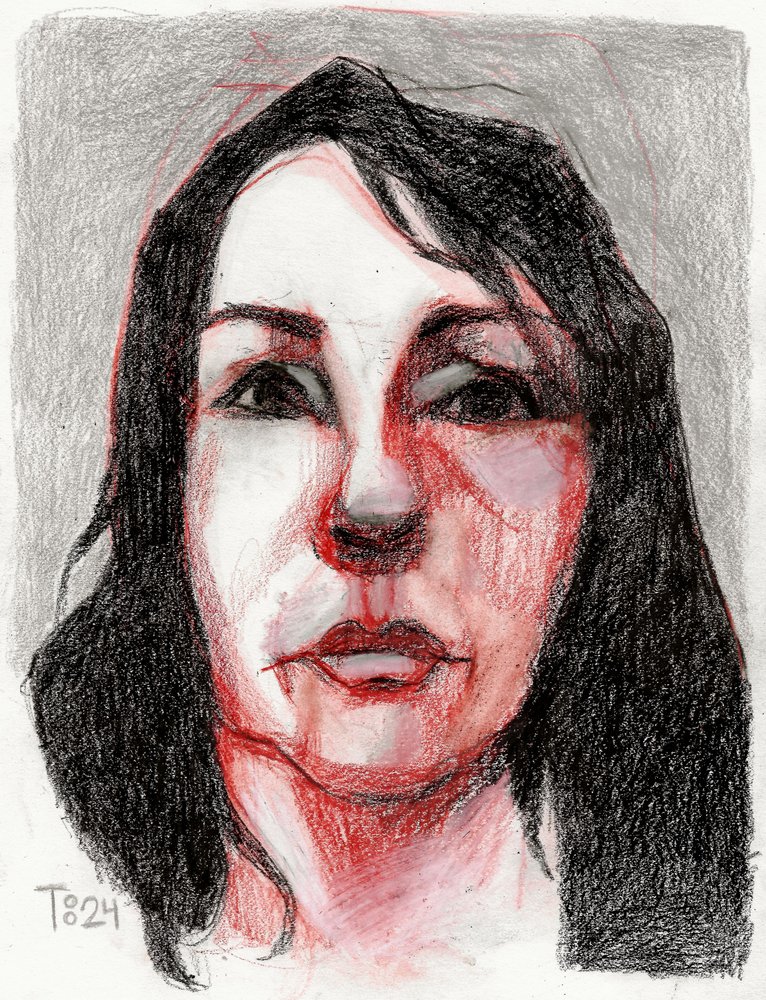 Retrato de uma mulher expressiva de Tore Bahnson