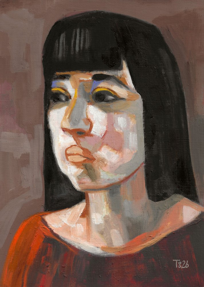 Retrato de uma mulher expressiva de Tore Bahnson