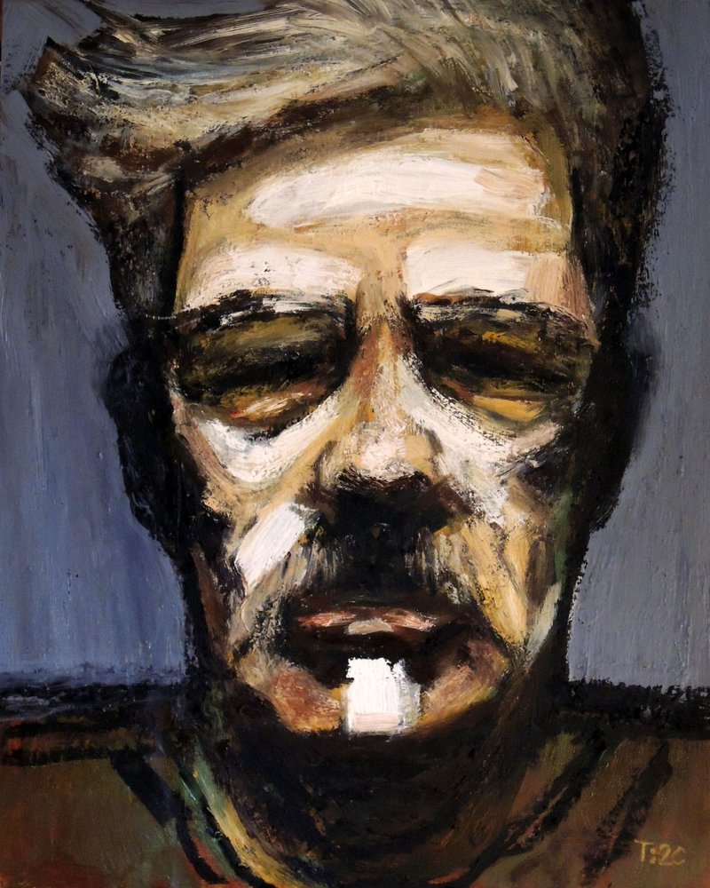 Retrato masculino realista de Tore Bahnson