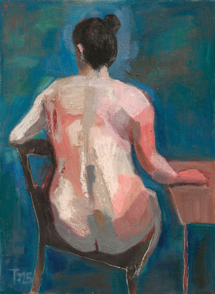 Figura nua em azul de Tore Bahnson