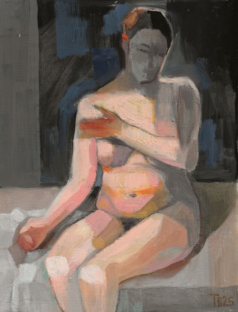 Figura nua pensativa de Tore Bahnson
