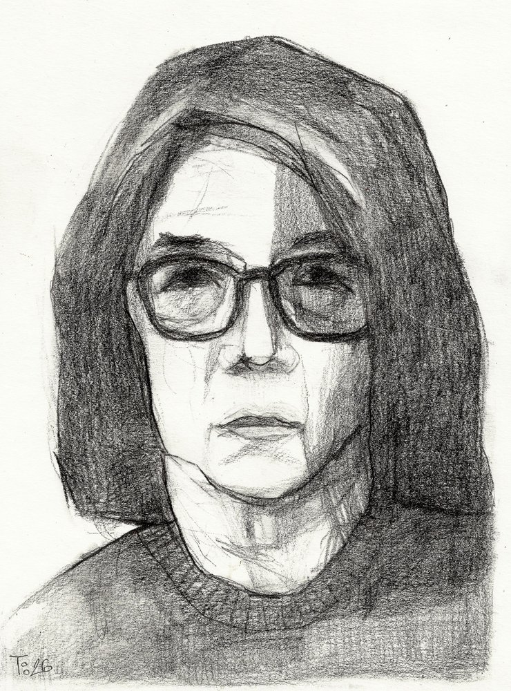 Retrato de uma mulher pensativa de Tore Bahnson