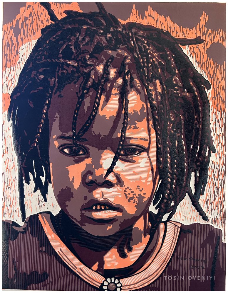 Retrato de uma criança africana de Tosin Oyeniyi
