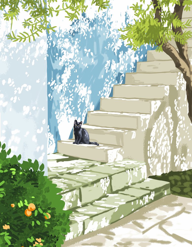 Black Cat Sunny Steps de Uma Gokhale