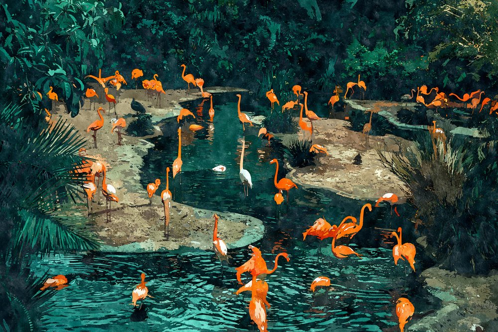 Flamingos nos trópicos de Uma Gokhale