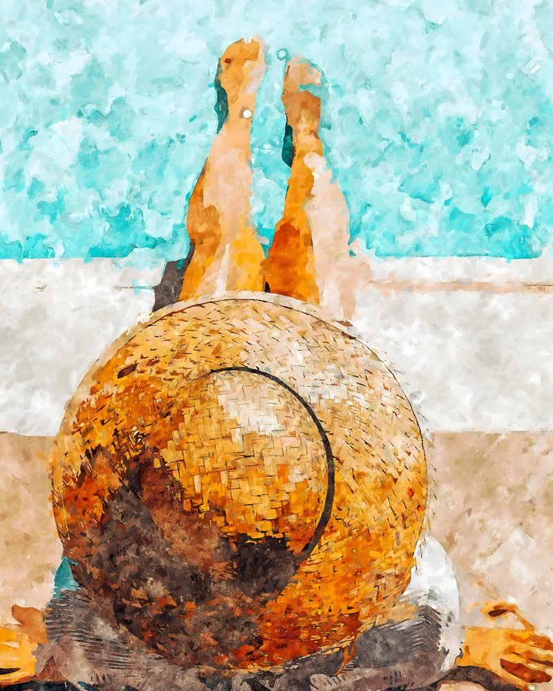 Felicidade de verão à beira da piscina de Uma Gokhale