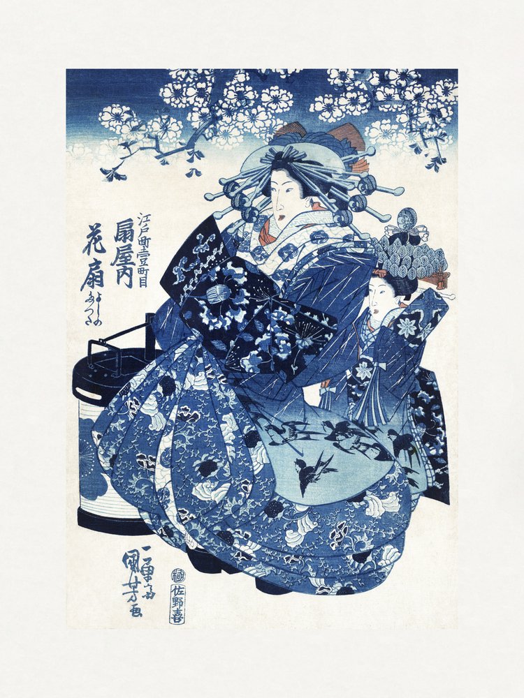 Mulher japonesa (1798-1861) de Utagawa Kuniyoshi