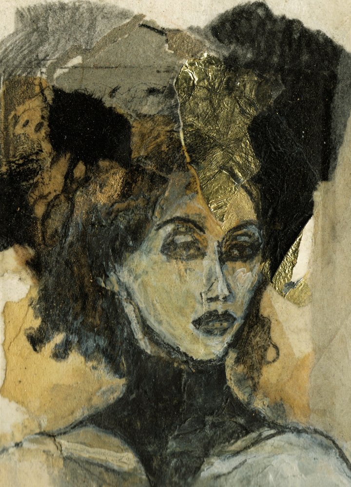 Retrato dourado elegante de Ute Rathmann